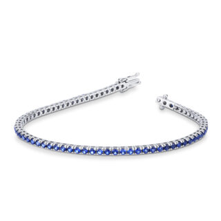 Scopri di più sull'articolo Bracciale Tennis in oro Bianco 18k con zaffiri
